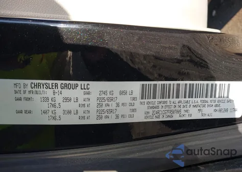 2015 Chrysler Town & Country Touring-L из США, поврежденный, VIN 2C4RC1CG7FR507005